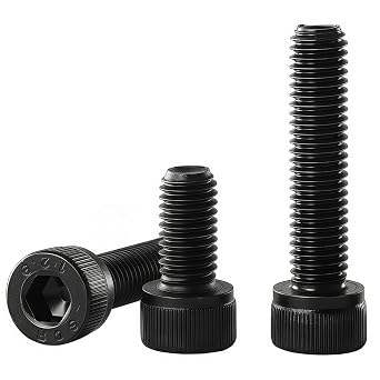M12-1.75 x 40mm Socket Head Cap Screws, M12x1.75 Bolt, 12.9 Grade Alloy Steel, Allen Socket Drive, Black Oxide Finish, Full Thread, Quantity 8