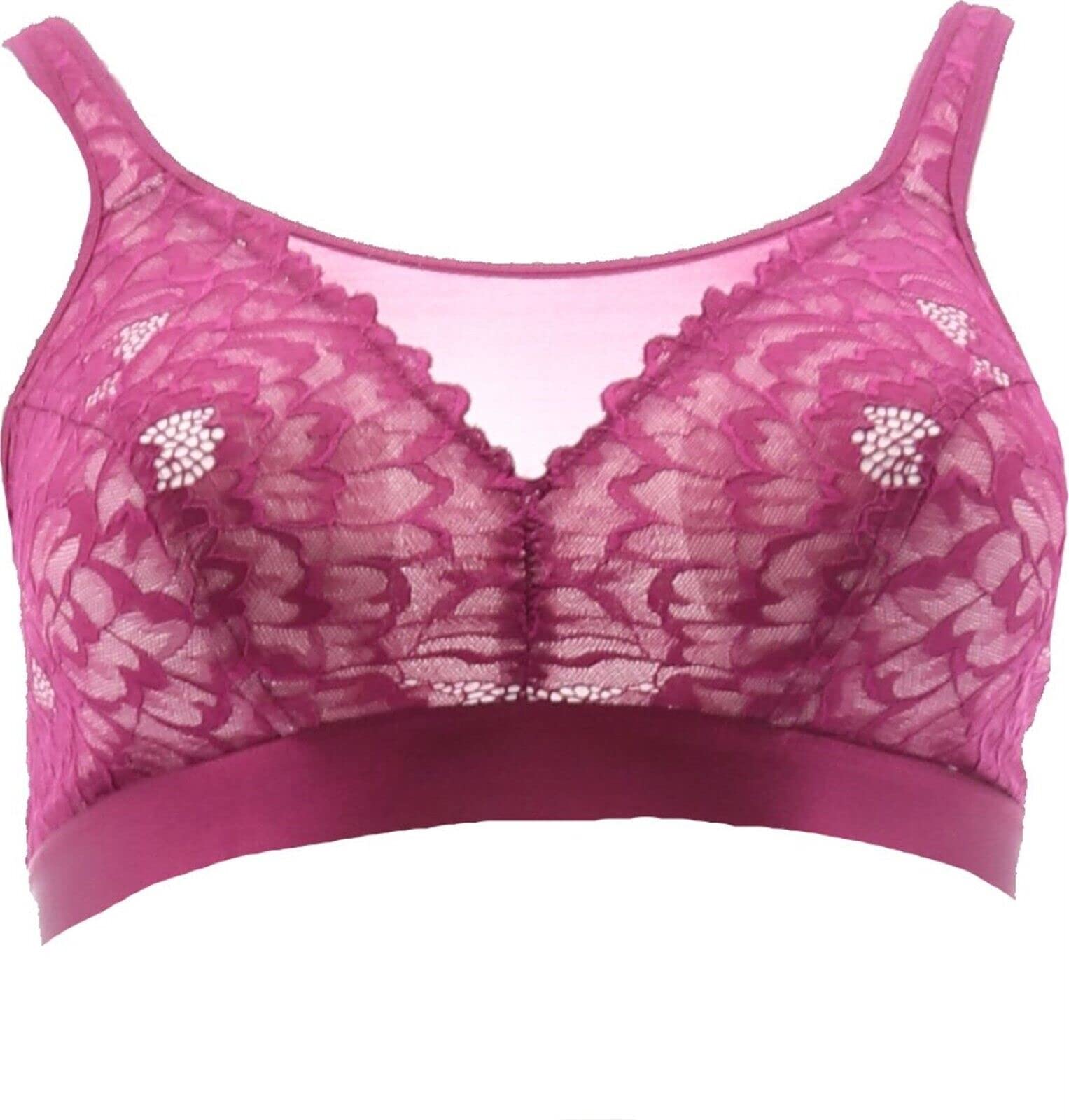 Lace Overlay Bralette Wine XL # A382551