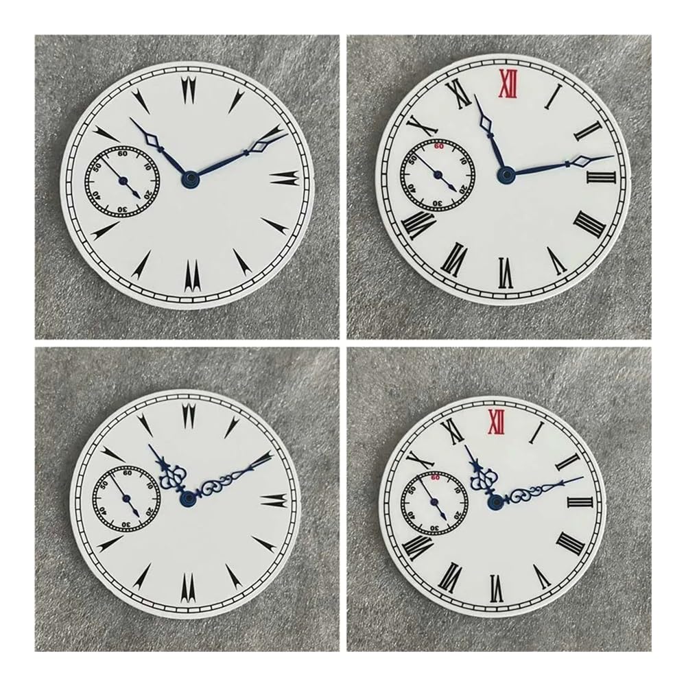 1 zestaw tarcz zegarka 38,8 mm, bez świecącej emalii, biały, z zestawem wskazówek do mechanizmu ETA6497 ST3600, tarcza + wskazówki
