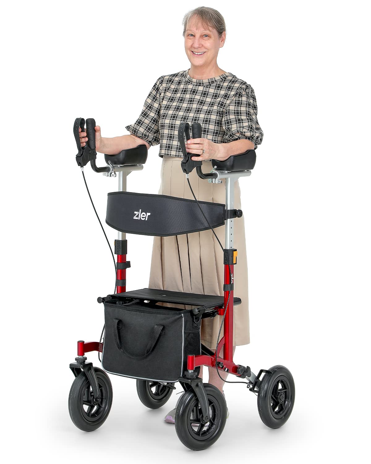Buy Zler Upright Walker with PU Tires Standard Walker for Seniors