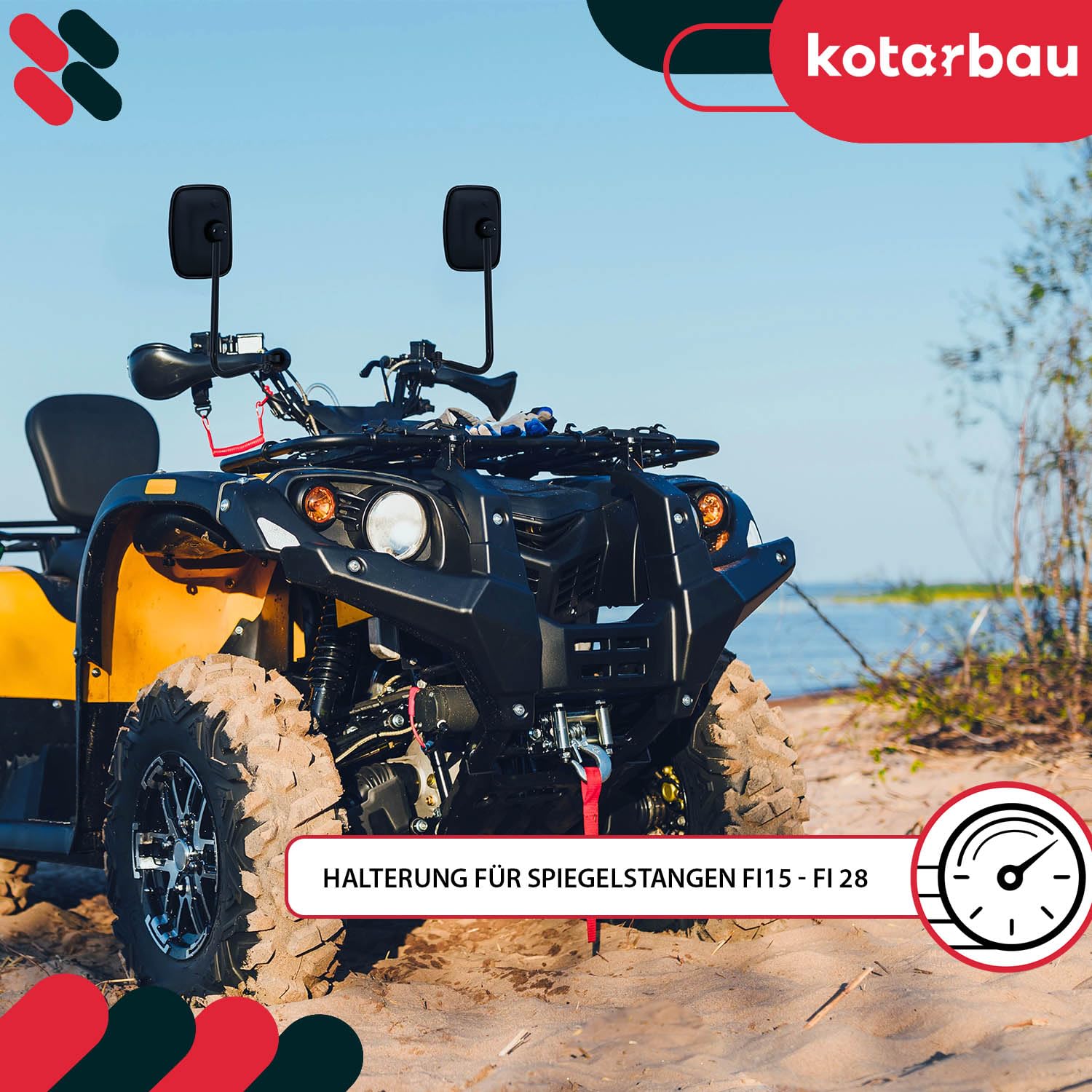 KOTARBAU® 2er Set Panorama-Universalspiegel für Traktor-Spiegel Außenspiegel 265 x 185 mm LKW Traktor Rückspiegel Landmaschinenspiegel mit Verstellknauf Wohnmobil Teleskopspiegel Autospiegel Anhänger