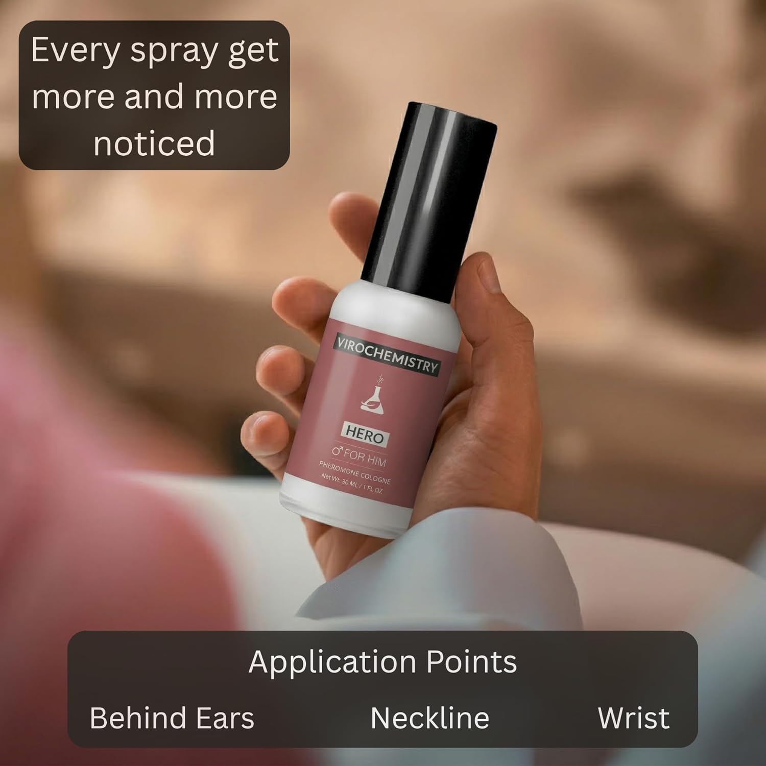 Pheromones to Attract Women for Men (Hero) - Exclusive, Ultra Strength Organic Fragrance Body Cologne Spray - 1 Fl Oz (Human Grade Pheromones to Attract Women)