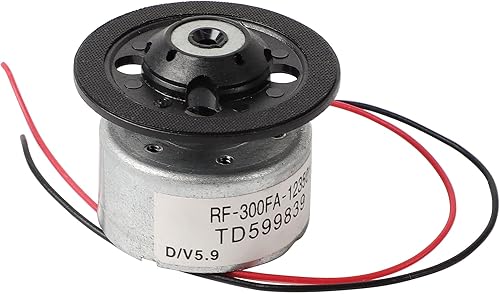 uxcell Metal RF-300FA-12350 DC 5.9V Husillo DVD Micro Motor, 0.9 x 0.5 in para reproductor de DVD CD, 1 PC Plata Negro