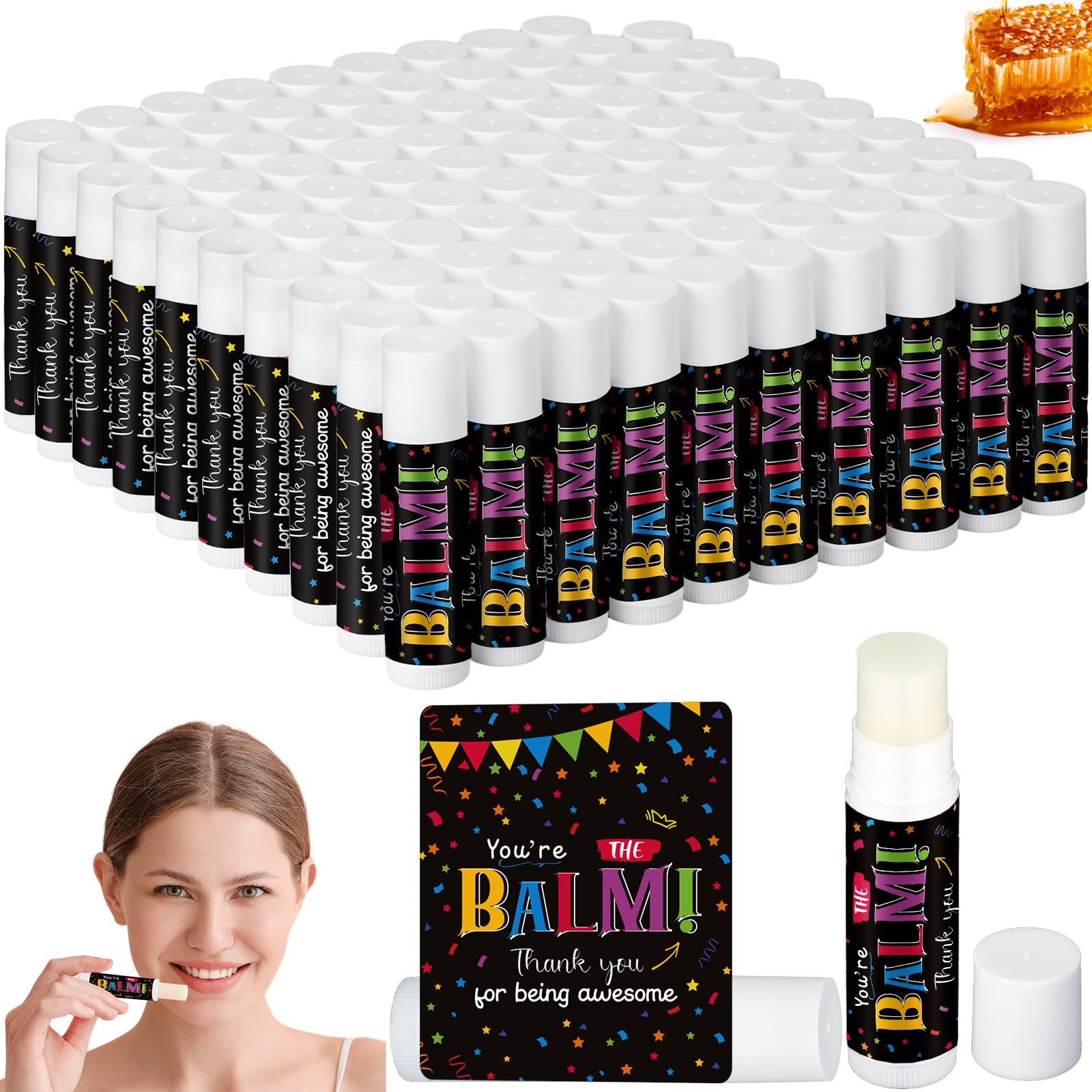 Christmas Gifts Bulk Lip Balms Employee Thank You Gifts Team Appreciation Party Favors Stocking Stuffers for Xmas Nurse Coworkers Staff(150 Pack)
