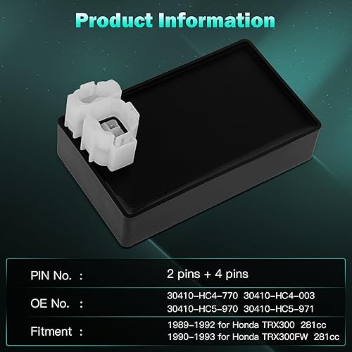 Miniatura 2 de SCITOO Bobina de encendido del módulo de CDI BOX 6 pines Módulo CDI para Honda FourTrax 300 TRX300 2x4 89-92