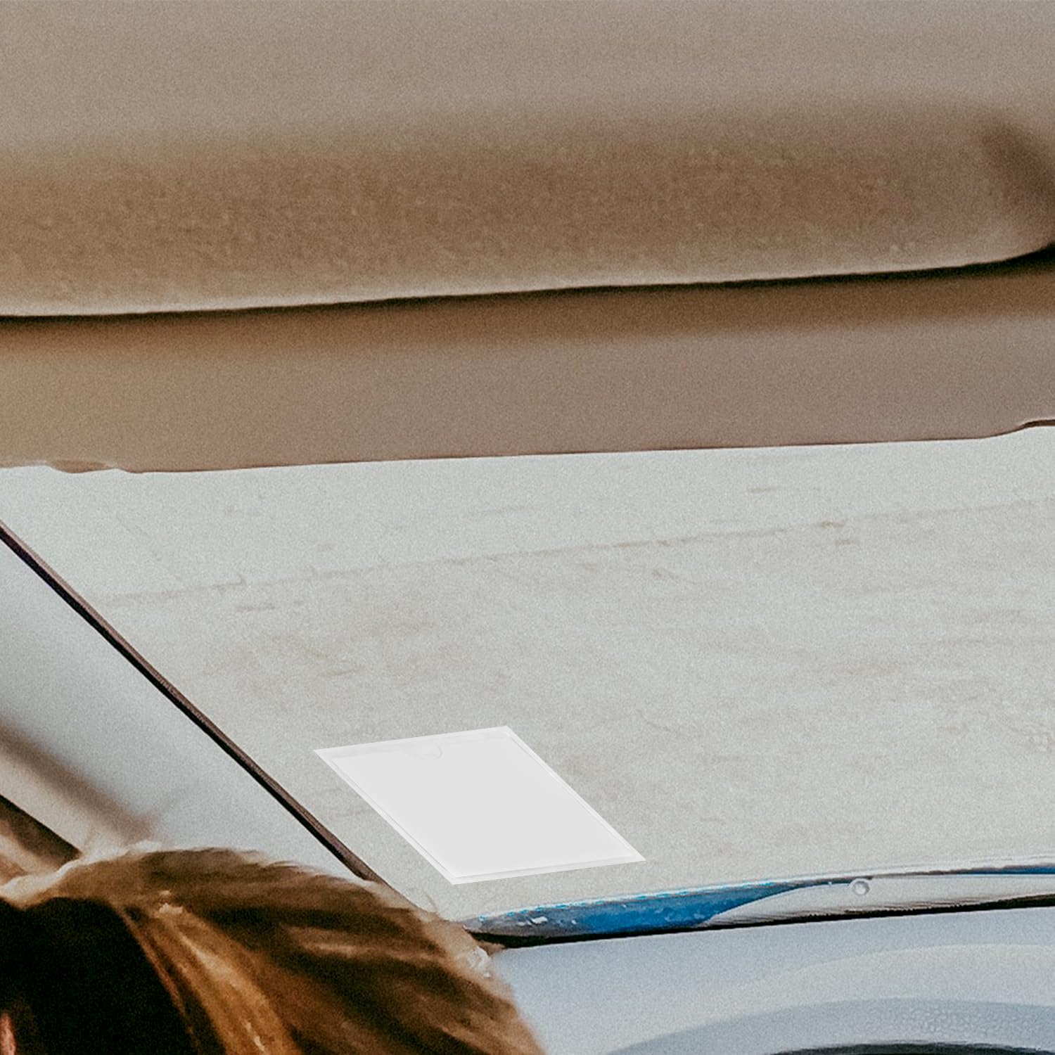 Tabanzhe 2 soportes para permisos de coche para parabrisas, transparente autoadhesivo, funda protectora trasera adhesiva, para billetes, tarjetas de discapacitados, notas, insignias