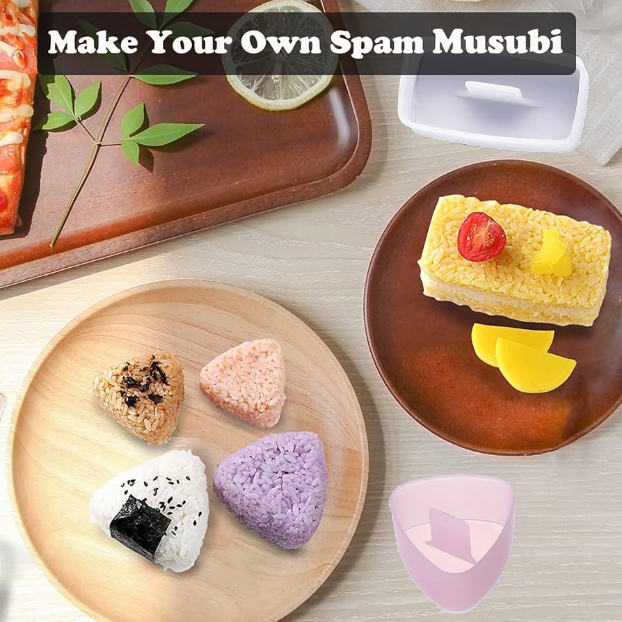 Amazon.com: VKZATVN Onigiri Mold Kit - 2 Triangle Molds & 1 Rice