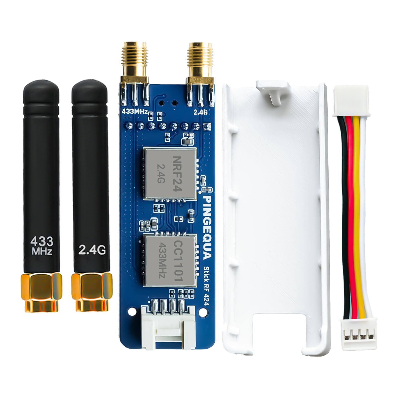 - M5Stack StickC Plus 2 Stick RF 424 Devboard, CC1101 433MHz& NRF24 2.4G PA/LNA Dual RF Module - Designed for Bruce Firmware, with Optimized Power Circuit, High-Gain Signal & 3D Case - Blue