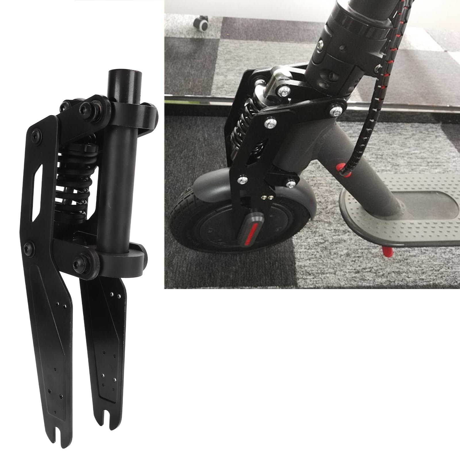 Amortisseur de scooter électrique en alliage d'aluminium de qualité supérieure, amortisseur de vibrations amélioré pour M365, kit de suspension de fourche avant à confort