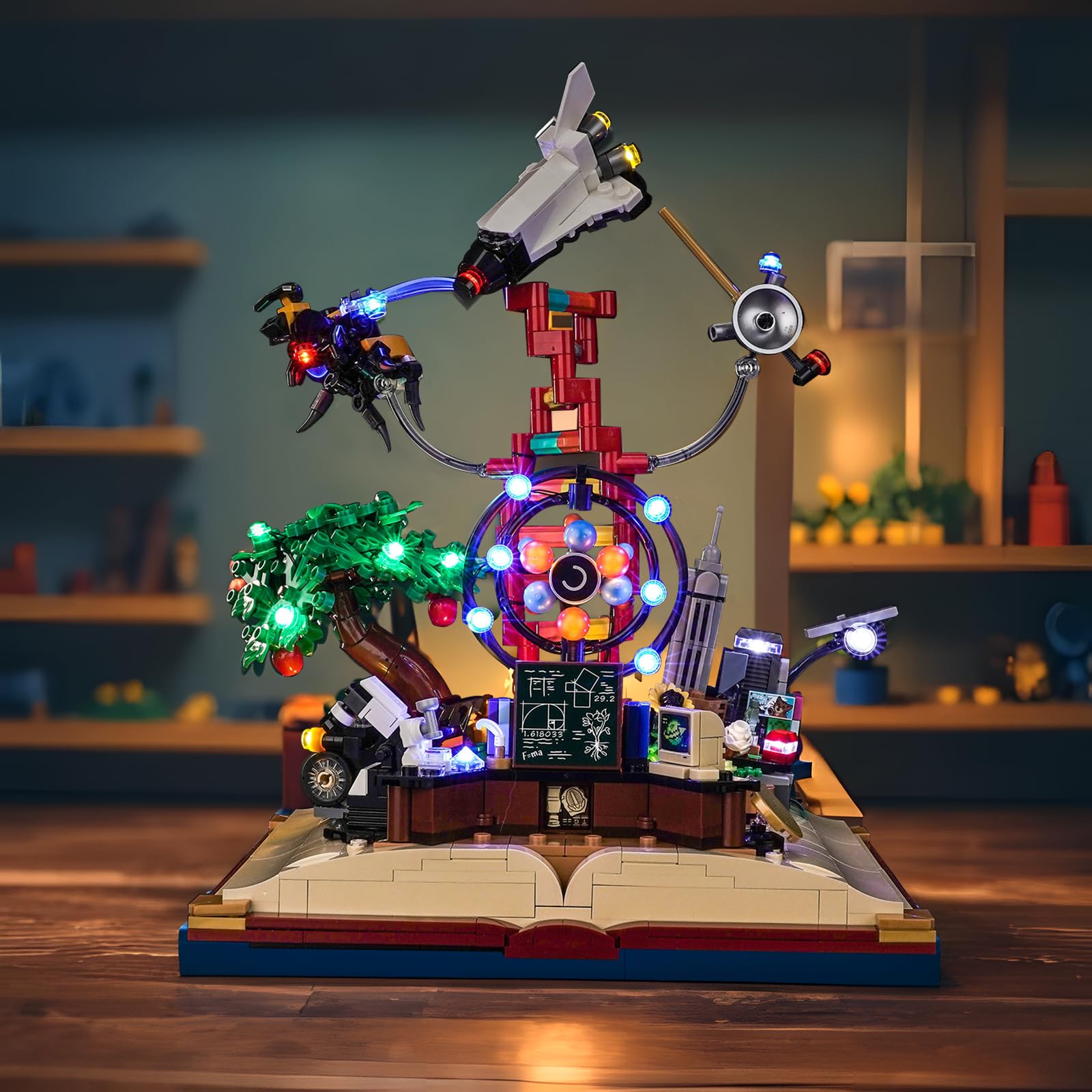 Zestaw świateł LED kompatybilny z Lego The Evolution of STEM 21355 (nie jest to model), zestaw oświetlenia dekoracyjnego kompatybilny z Lego 21355 The Evolution of STEM kreatywna zabawka
