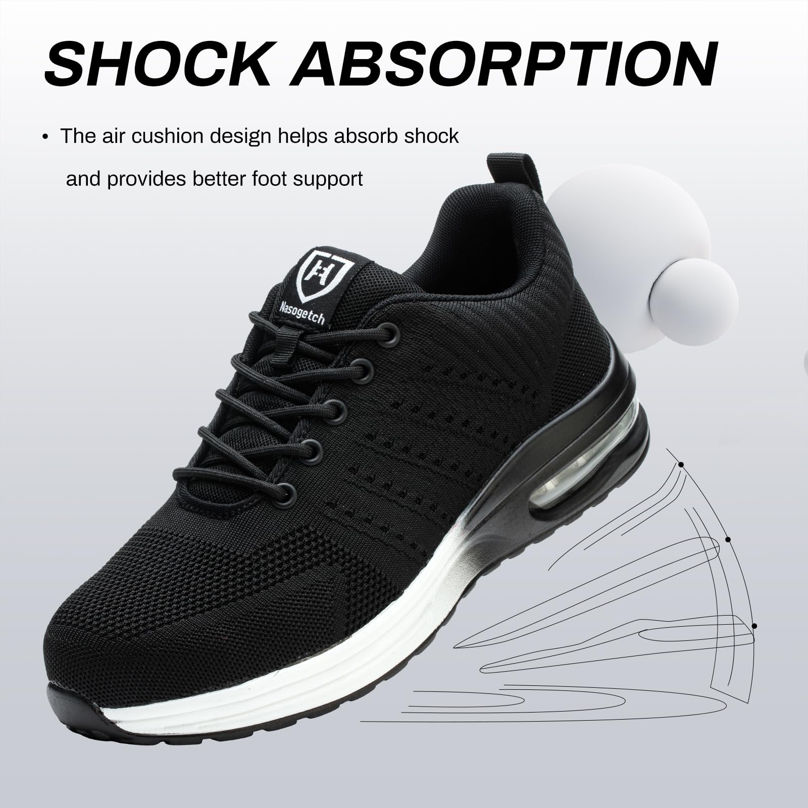 Hitopteu Scarpe Antinfortunistiche Uomo Donna Leggere Estive Scarpe da Lavoro con Punta in Acciaio Traspiranti Scarpe Sicurezza Sportive Antiscivolo