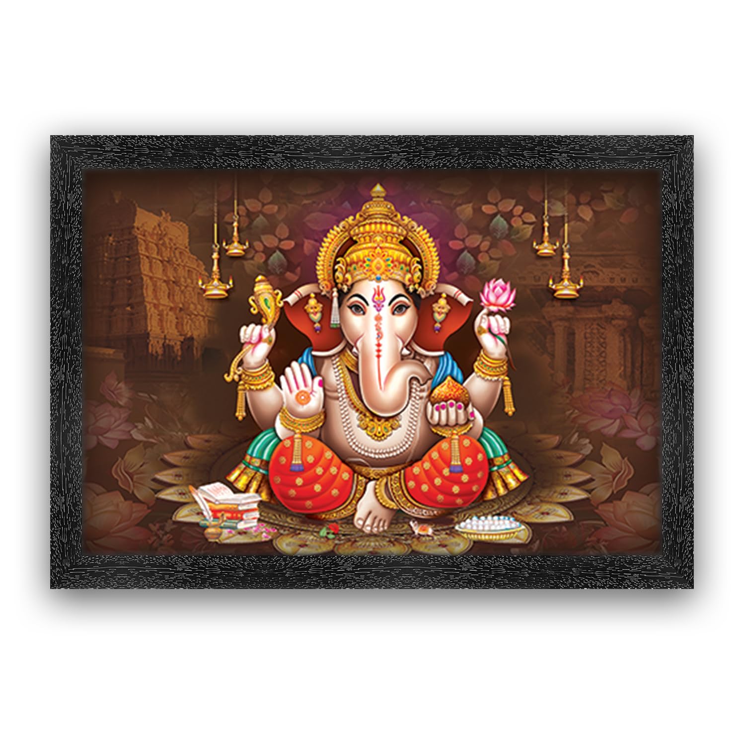 Rajasthani Village Photo Frame - Gold & Sparkle -19