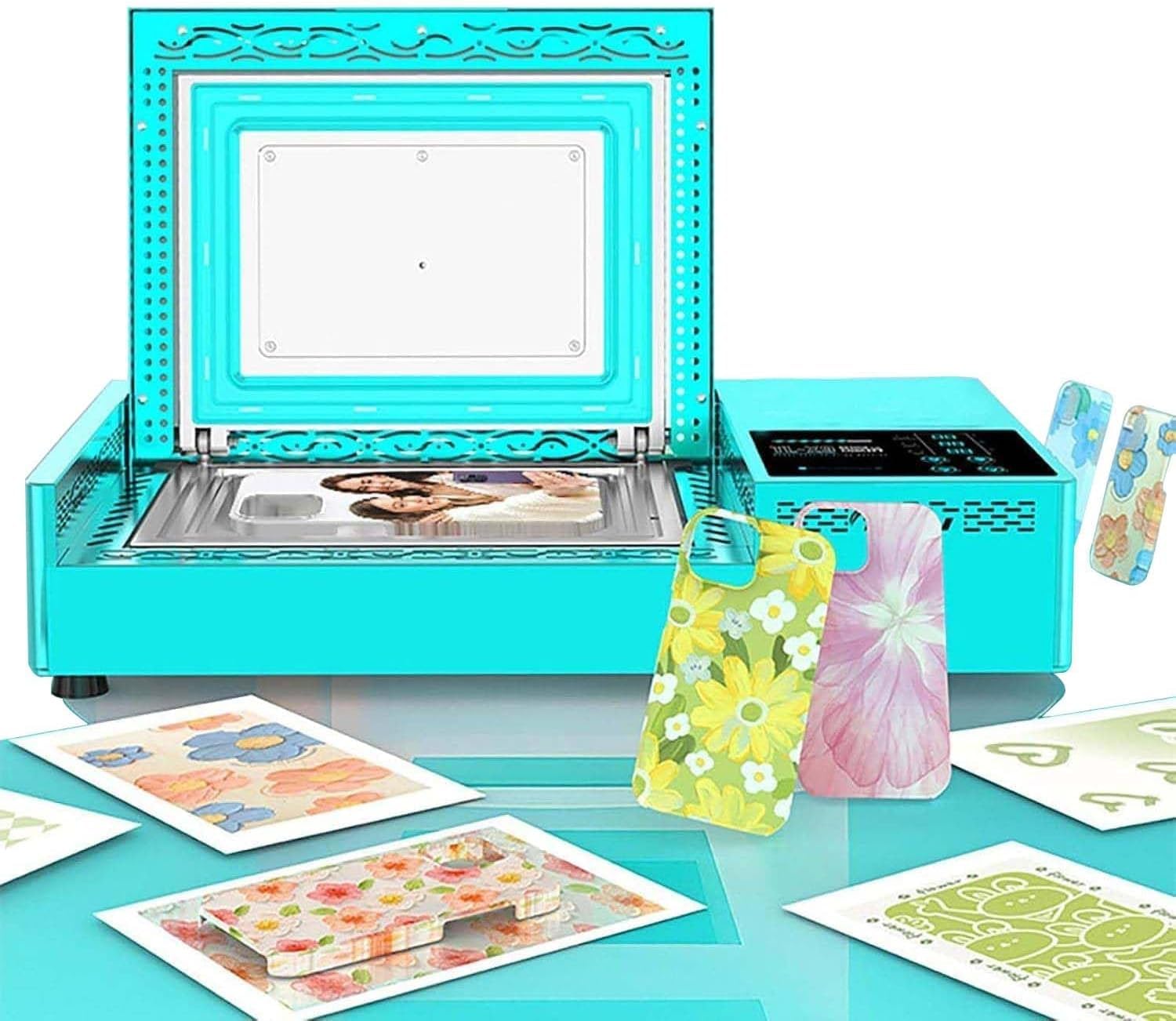 Eiwitany Commercial 3D Phone Case Sublimation Hot Press, Fast Heating Vacuum Transfer Kit for Personalized Case Making