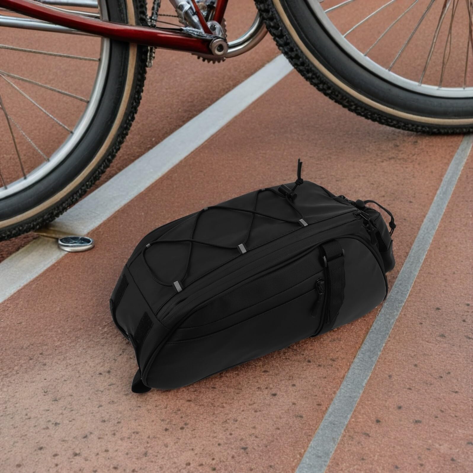 Borsa Posteriore per Bici da Portapacchi Borsa Laterale per Mountain Bike Ampio Scomparto e Fissaggio Stabile per Ciclismo Viaggi e Pendolarismo