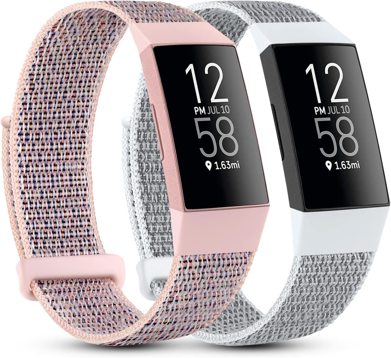 Epova 2 Stück Armbänder kompatibel mit Fitbit Charge 4 Armband/Fitbit