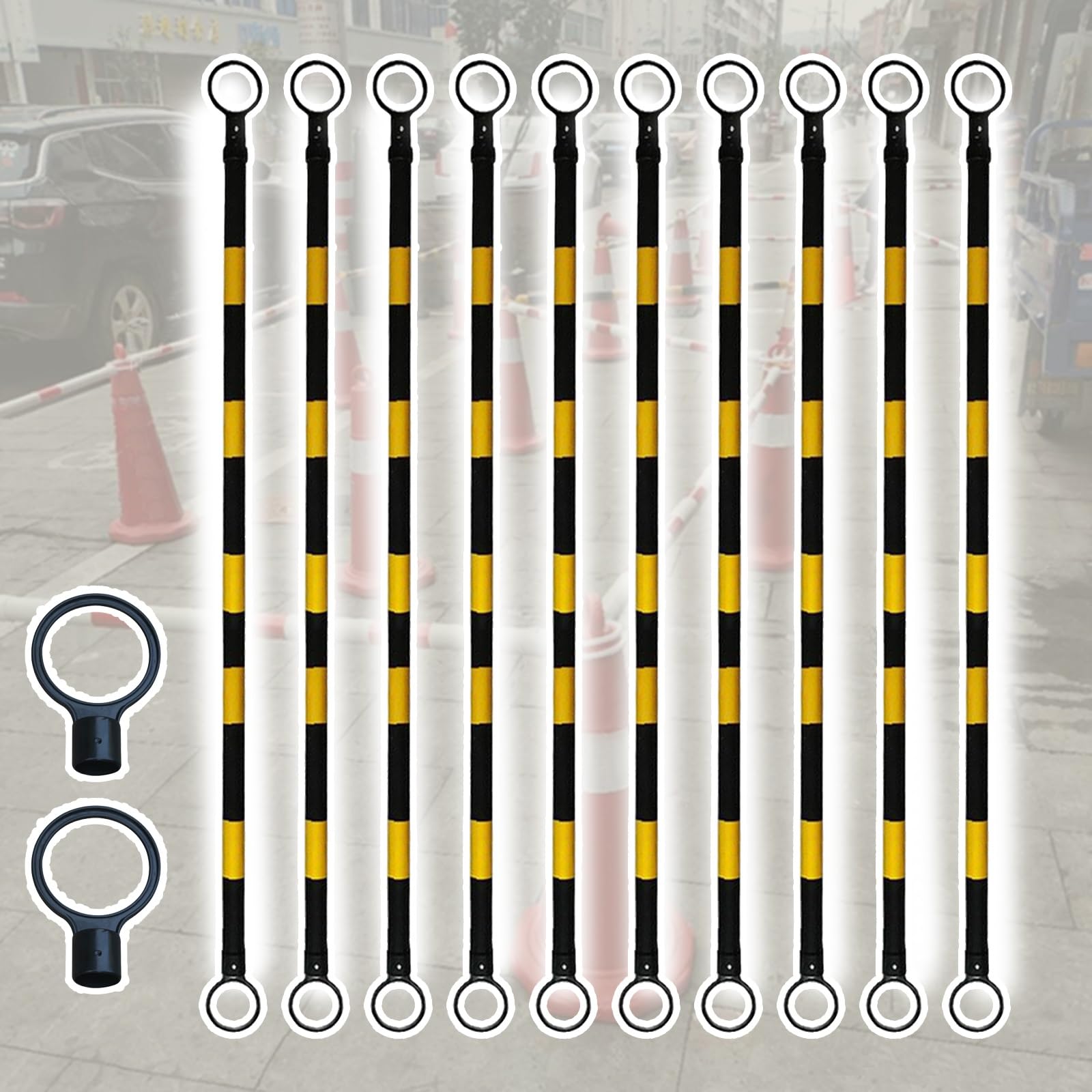 Barre de sécurité télescopique contre les intrusions routières - Signalisation extensible
