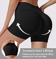 Vista 2 de Women's Workout Impact Shorts 3.6" /4.5" Scrunch Butt Lifting Gym Shorts Yoga Running Biker