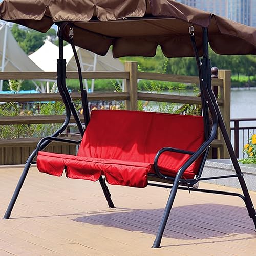 Miniatura 9 de Oumefar Funda de asiento impermeable y ligera para jardín para patio (rojo)