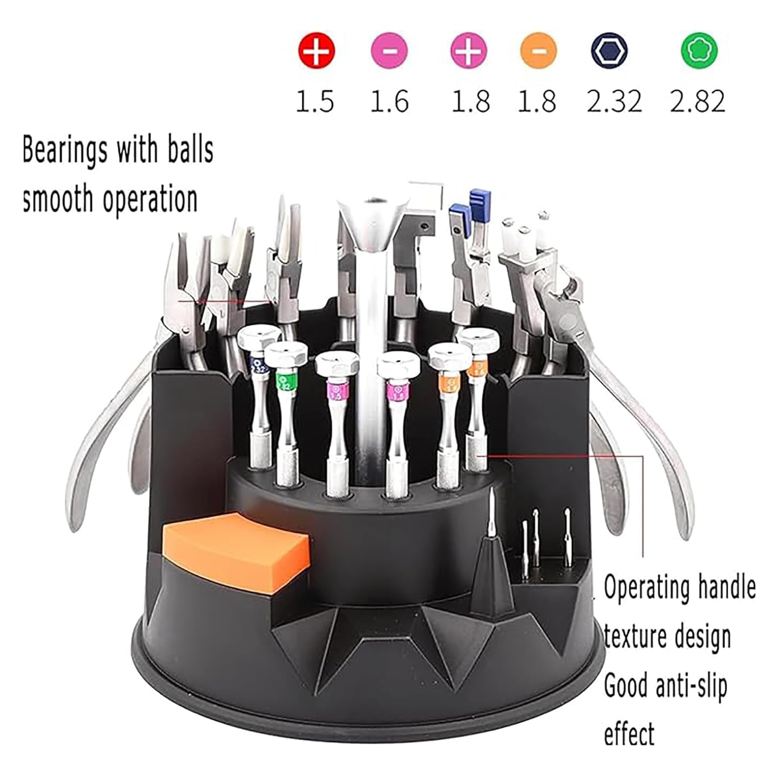 Brillenreparaturwerkzeug-Set, Multifunktionszange mit Schraubendreher, Edelstahl für Brillenpflege und Fixierung