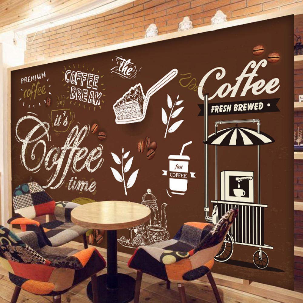 Personalizado De Cualquier Tamaño Estilo Europeo Retro Pintado A Mano Cartel Mural Papel Tapiz Cafetería Restaurante Fondo Papel De Pintura De Pared,200 * 140Cm