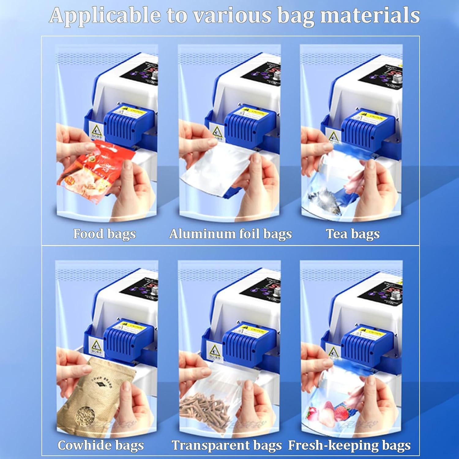 Sigillante portatile per sacchetti, termosaldatrice a rullo con display e protezione intelligenti, 80-200 ℃, 5 m/min per imballaggi alimentari domestici
