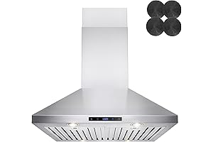 AKDY 30 in. Ductless Island Range Hood