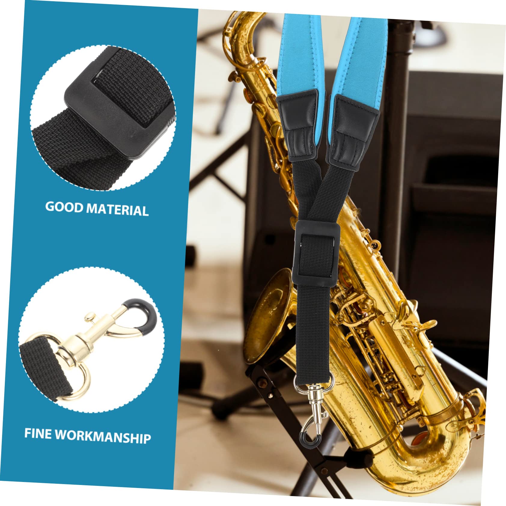 NULYLU Saxophone Neck Strap Versatile and Comfortable Sax Harness for Alto Soprano Lightweight Practical Sax Belt for Easy Carrying and Enhanced Support