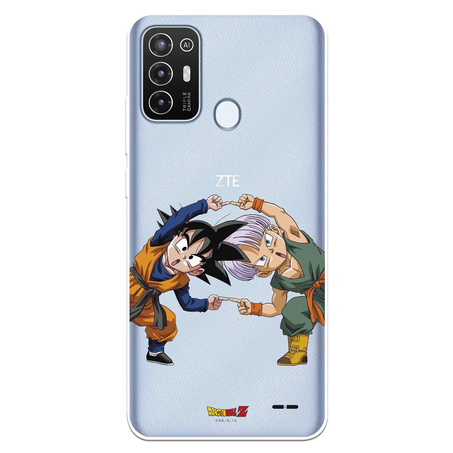 Custodia Ufficiale Dragon Ball Per ZTE Blade A52 | Goten E Trunks Fusion | Silicone Flessibile