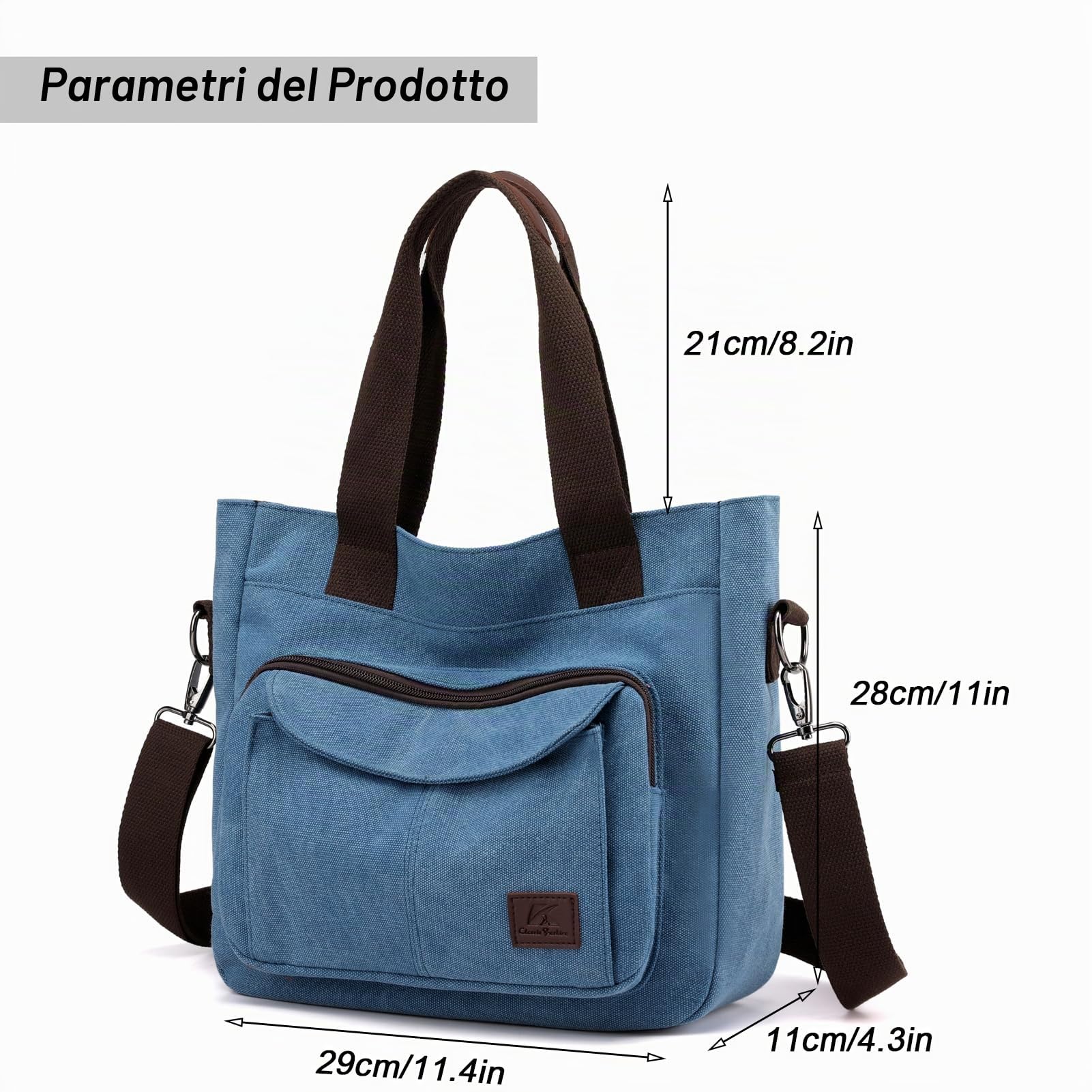 ZHIERNA - Dusfbb-1610, Borsa a tracolla vintage Donna