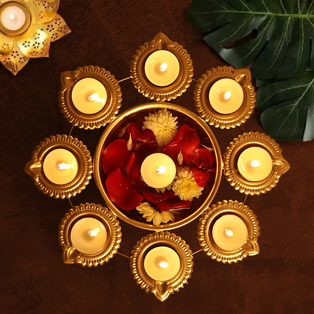 BEYOND THE MAT Floral Decorative Bowl Urli Diya, Diwali Decoration Items for Home Décor, Handcrafted Elegant Centerpiece, Pooja Room, Wedding Gift, Anniversaries and Special Occasions (Gold,10 inches) (B0CK1R6JMY) Amazon Price History, Amazon Price Tracker