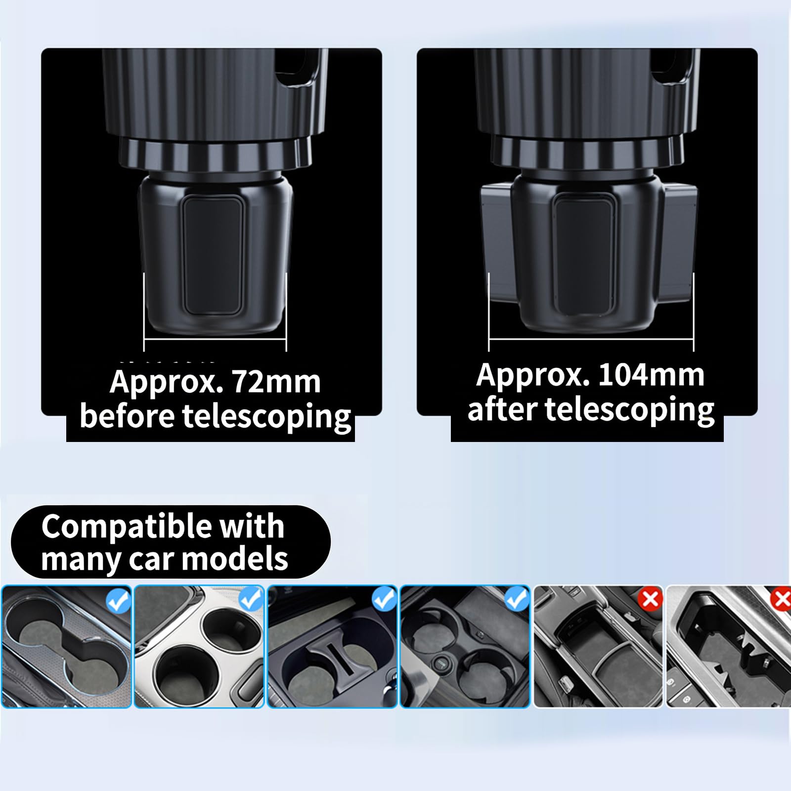 Supporto sicuro per tablet per auto, regolabile per dispositivi da 4 a 12, 9 pollici, supporto per tablet da cruscotto