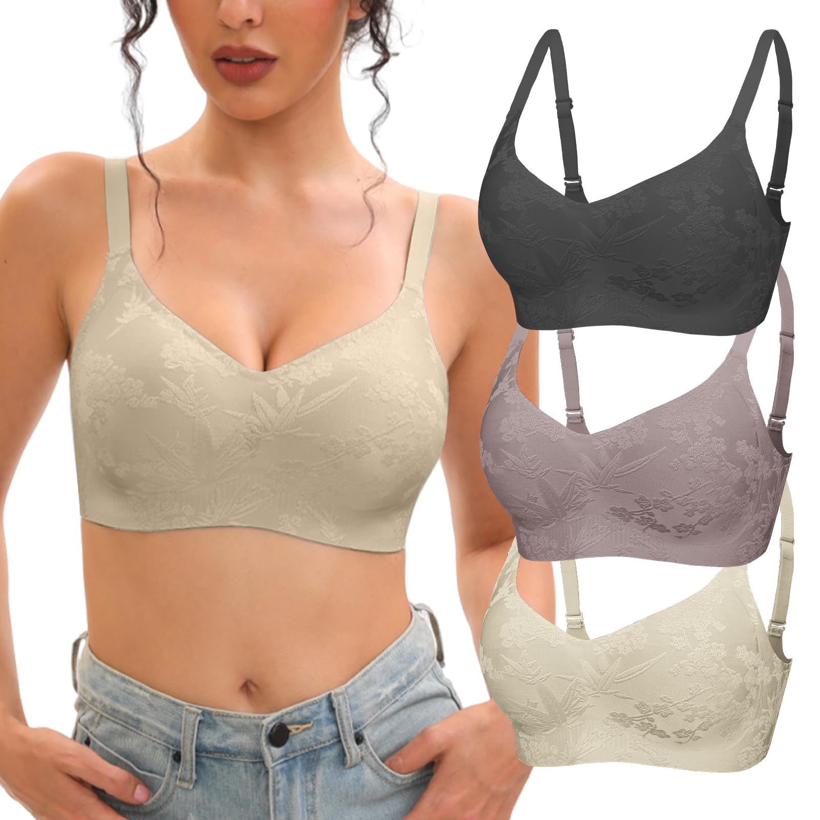 Wireless Jelly Bras 3-Pack
