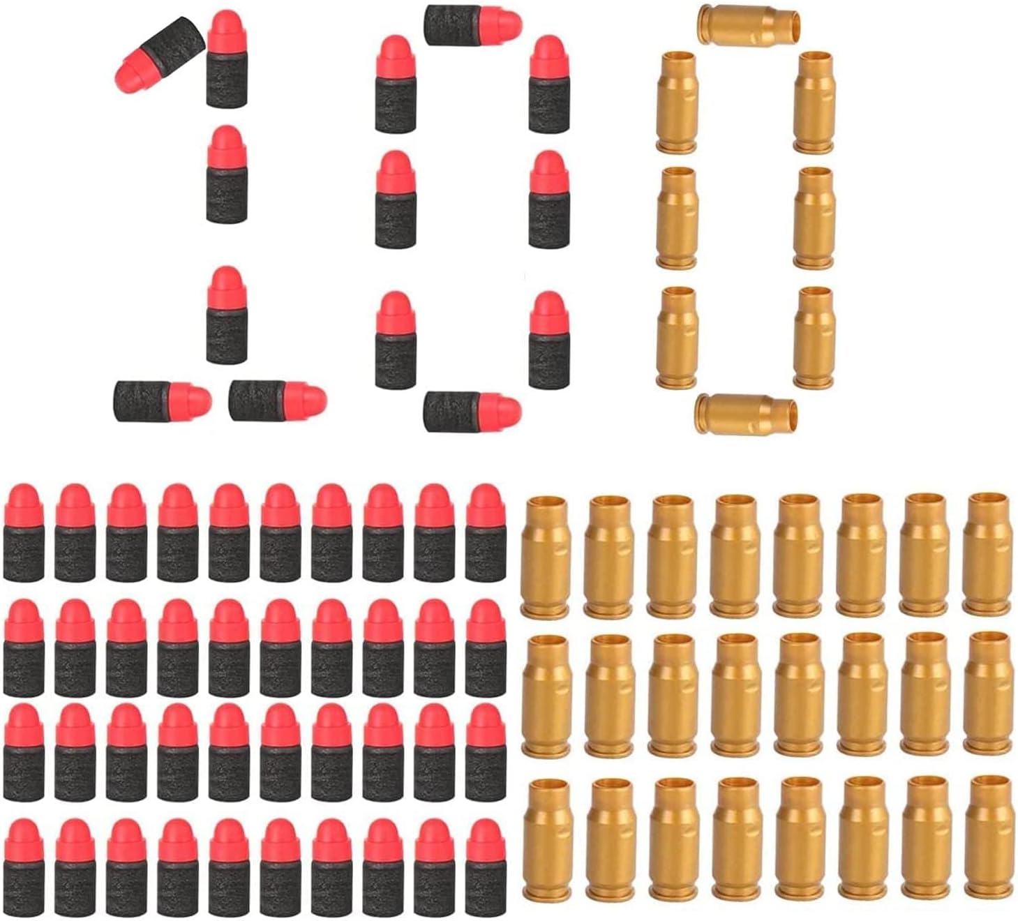 Moonmen Dress-Up Accessories 100 pcs Soft Bullets Sets for Glock Soft Bullet Toy Gun, Children's Gift, Shooting Games Education Gun Toy for 14+ Kids Boys (100 Bullets)