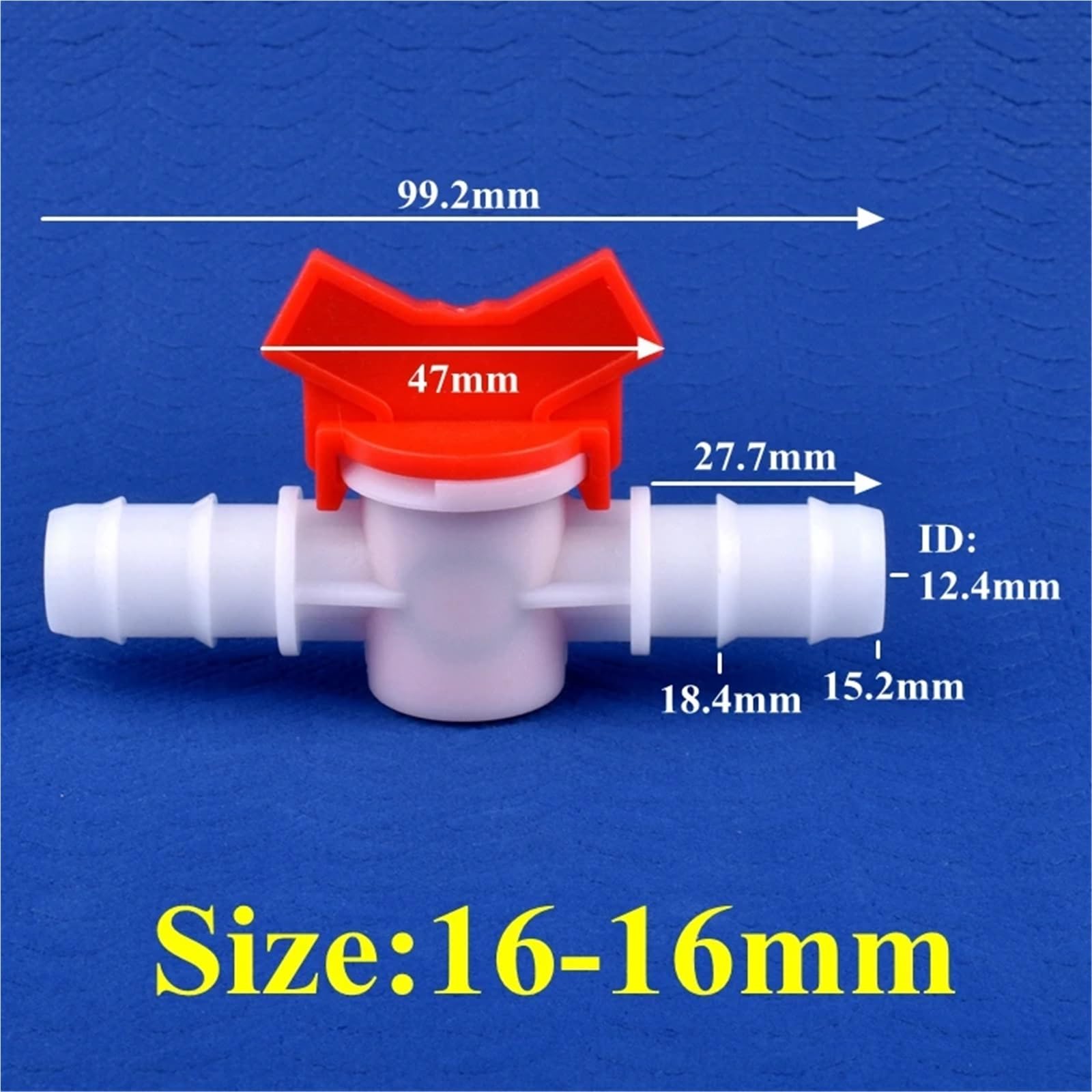 1~50 válvulas de bola POM de 4 ~ 25 mm, sistema de riego por goteo, manguera, junta de pagoda, tanque de acuario, bomba de aire, tubo conector de agua de jardín (16-16 mm, 20 piezas)