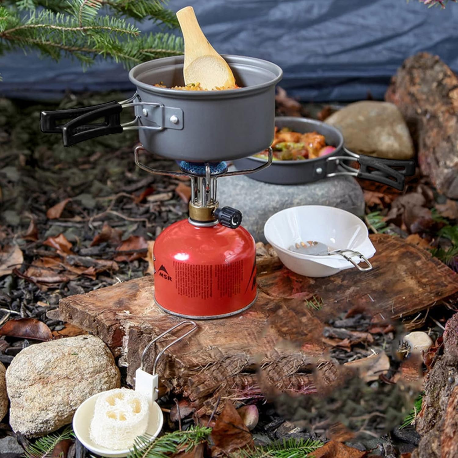 Set De Cuisine Camping KingCamp 17 Pièces Acier Inoxydable | Ustensiles Ultralégers Pour 2-3 Personnes