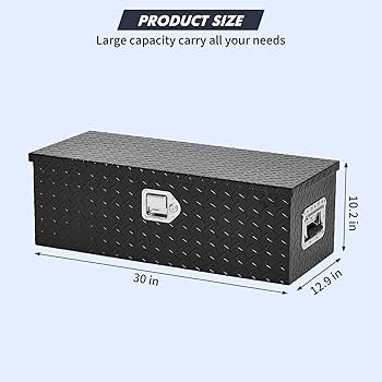 Black diamond plate truck tool box 2025