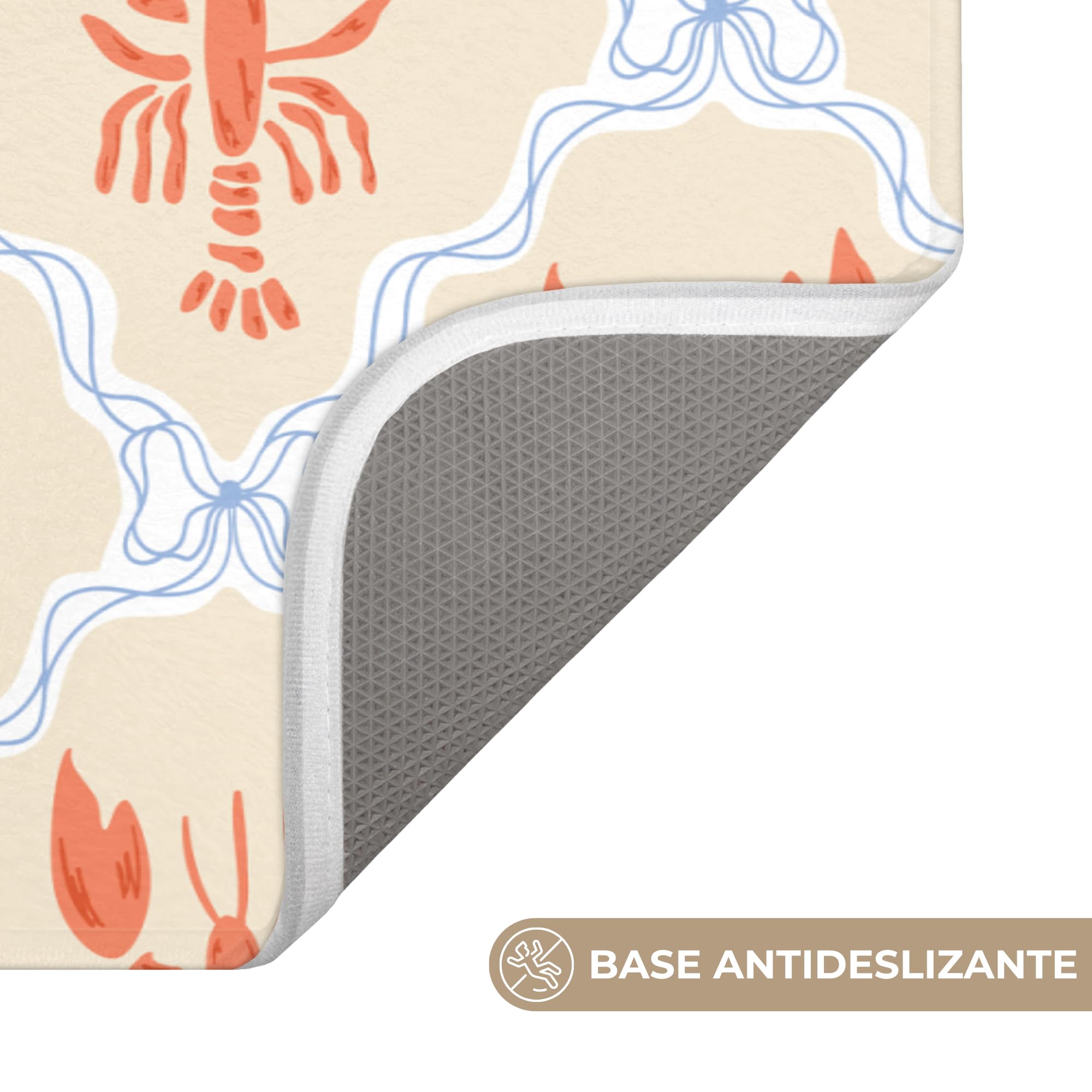 Alfombra Baño Rectangular 90x60 cm Decoracion Bathroom Mat Non Slip Shower Lavable Antideslizante Alfombrilla Tapete Banheiro Cáncer - Amarillo - Patrón