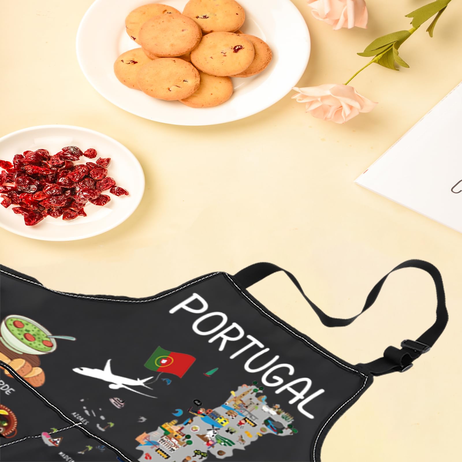 Portugal Country Map Europe Cuisine Lover Kitchen Apron Mom Dad BFF Portuguese Food Cooking Travel Apron