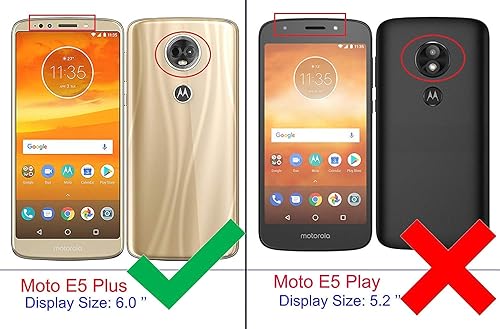 Miniatura 5 de Funda para Moto E5 Plus, Moto E5 Supra con protector de pantalla, delgada antiarañazos, linda funda protectora contra caídas para Motorola E Plus (5