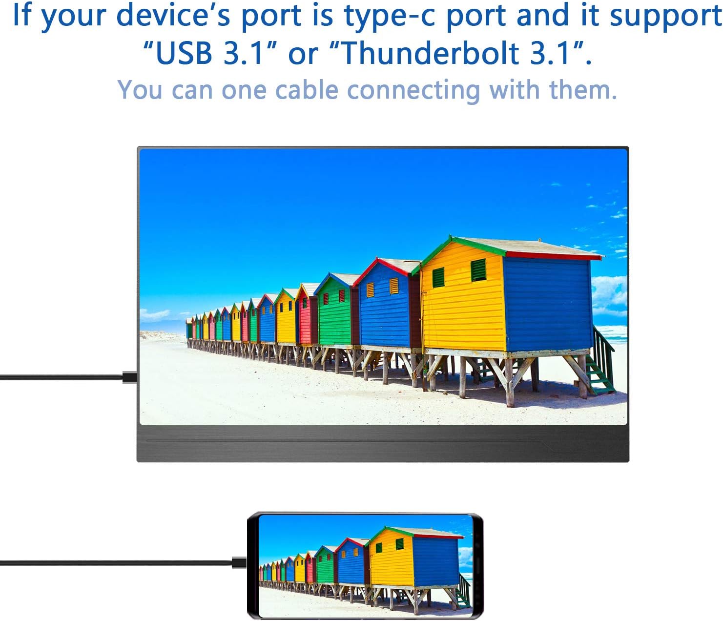 Rеvіеw Prоduсt Portable Monitor Display 1920x1080 15.6-inch Super Thin IPS Gaming Monitor Screen USB-C for Laptop Computer Mac Phone HDMI Device,PS4 Xbox,Nintendo,Raspberry pi, Mac Mini,Mobile with Leather Case