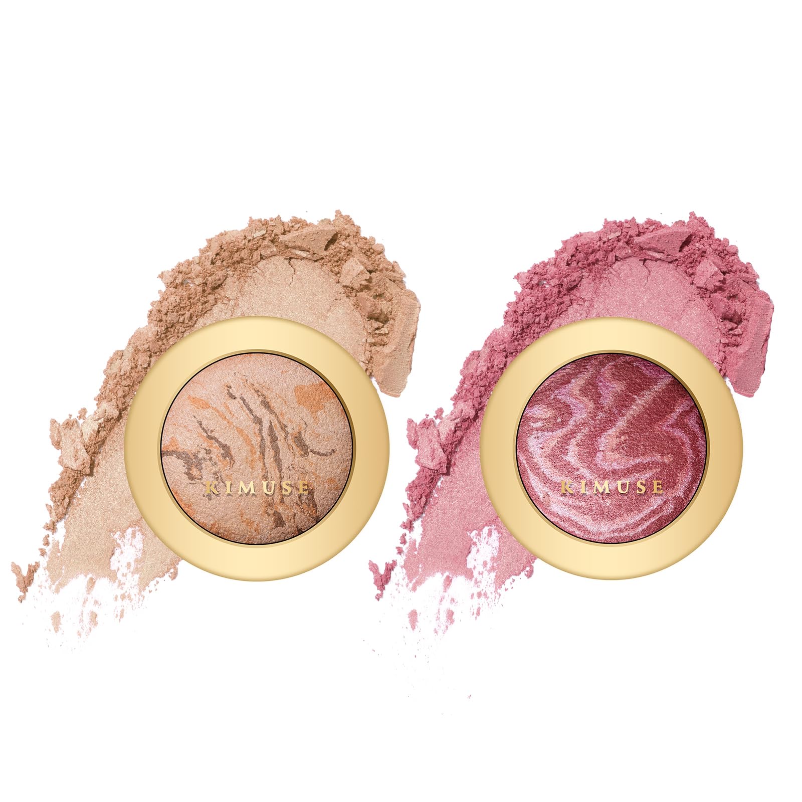 KIMUSE Lighting Glow Baked Foundation & Lightweight Natural Finish Baked Blush