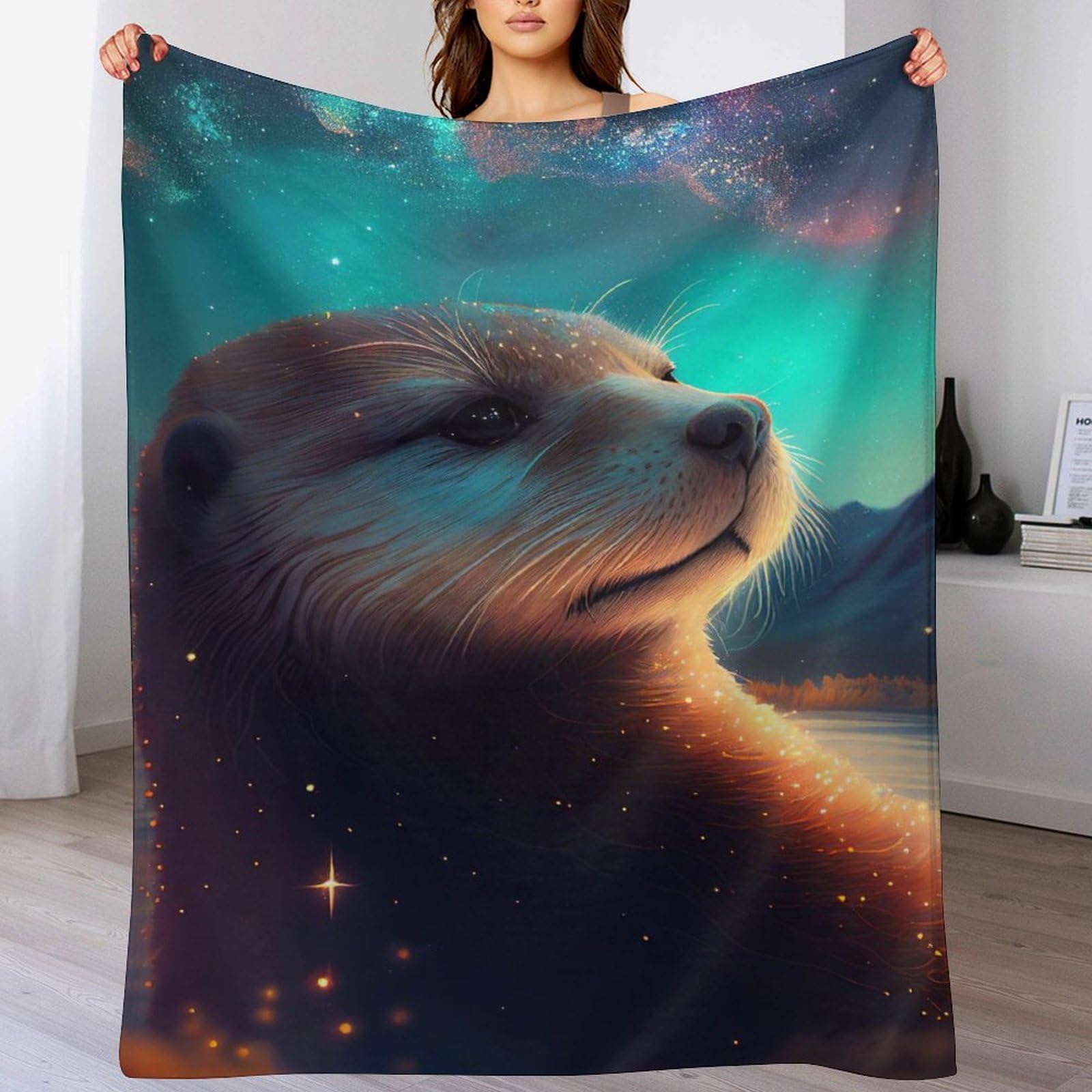 Plaid polaire loutre pirate couette de canapé douce et moelleuse 130x180cm