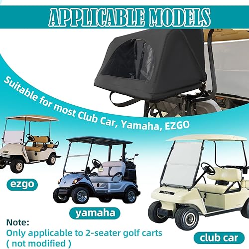 Miniatura 5 de Kit de cubierta de lluvia para bolsa trasera universal Carro de golf OEM - Negro