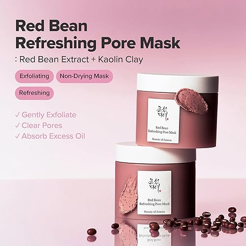 Miniatura 2 de Beauty of Joseon Crema de Lodo de Frijol Rojo para Refrescar los Poros, Máscara Hidratante de Limpieza Facial, Cuidado de la Piel Coreana para