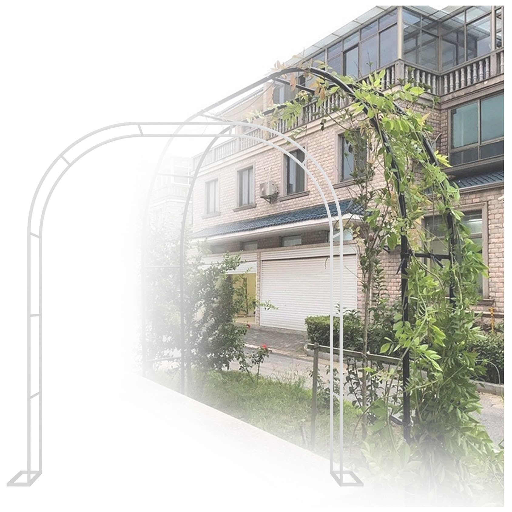 Cenador Bodas Exterior Arco De Jardín De Metal Verde - Cenador Para Bodas Y  Plantas Trepadoras 3.5x2.2m Pérgola Jardín Boda, image size:1688x1687