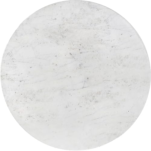 Miniatura 86 de SIMPLIHOME Johnsen - Mesa de metal, 15 pulgadas de ancho, con tambor de hierro macizo, color plata antigua con patrón tribal, mesa auxiliar redonda