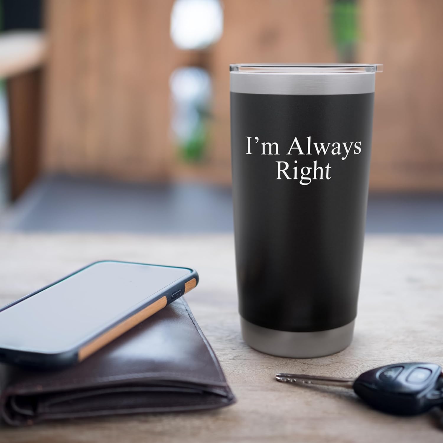 Sarcastic Saying Funny Meme Humor I’m Always Right Stainless Steel Insulated Tumbler - Image 7
