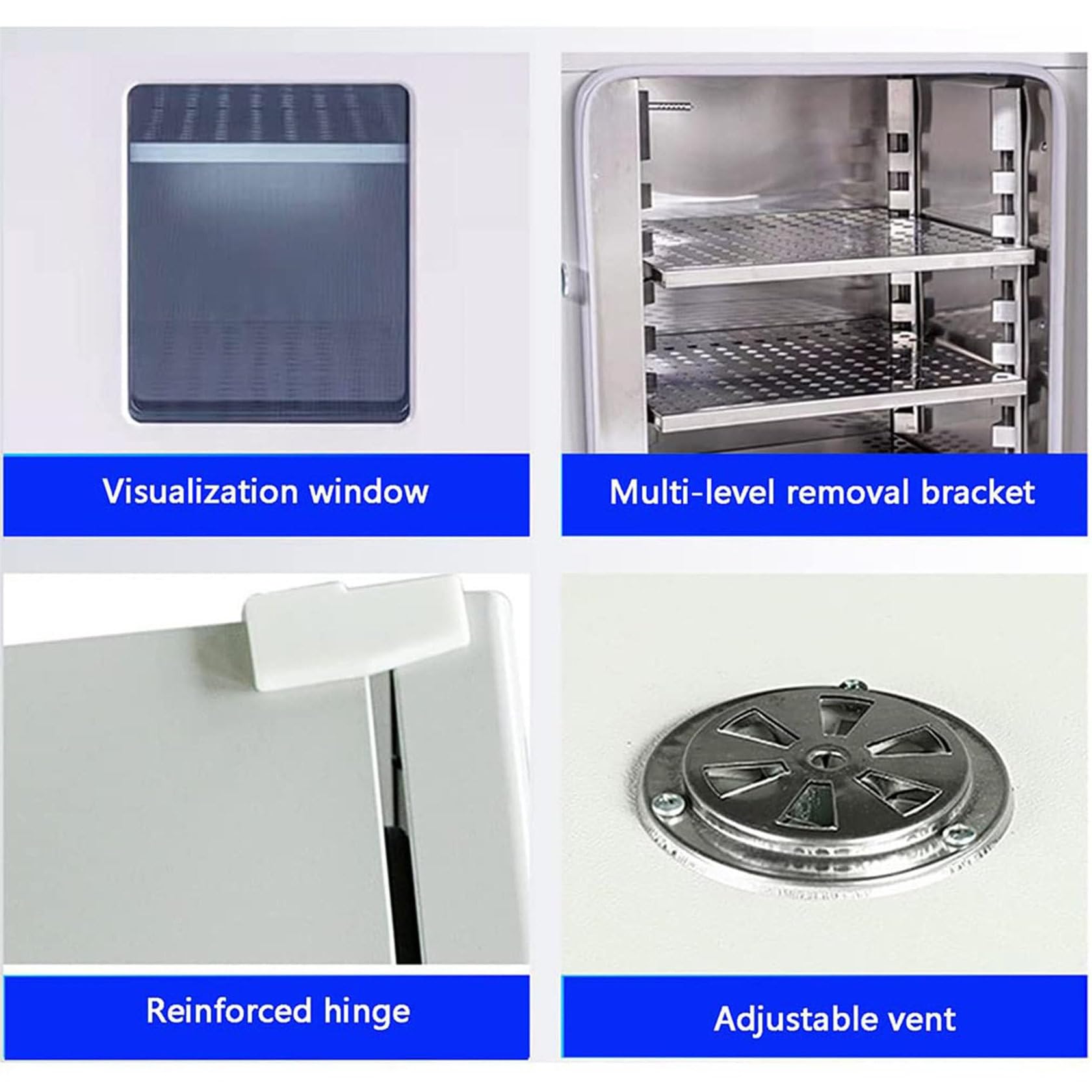 Horno De Secado Al VacíO, Horno De Secado Y Calentamiento De Laboratorio De 16 L, 43 L, 70 L con VacuóMetro Y Controlador Digital, Temperatura Ambiente De Trabajo De,43L