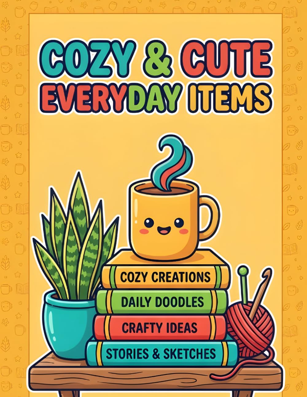 COZY & CUTE EVERYDAY ITEMS: A Relaxing Kawaii Coloring Book for Adults and Teens Featuring Adorable Food, Drinks, and Cozy Home Objects for Stress Relief