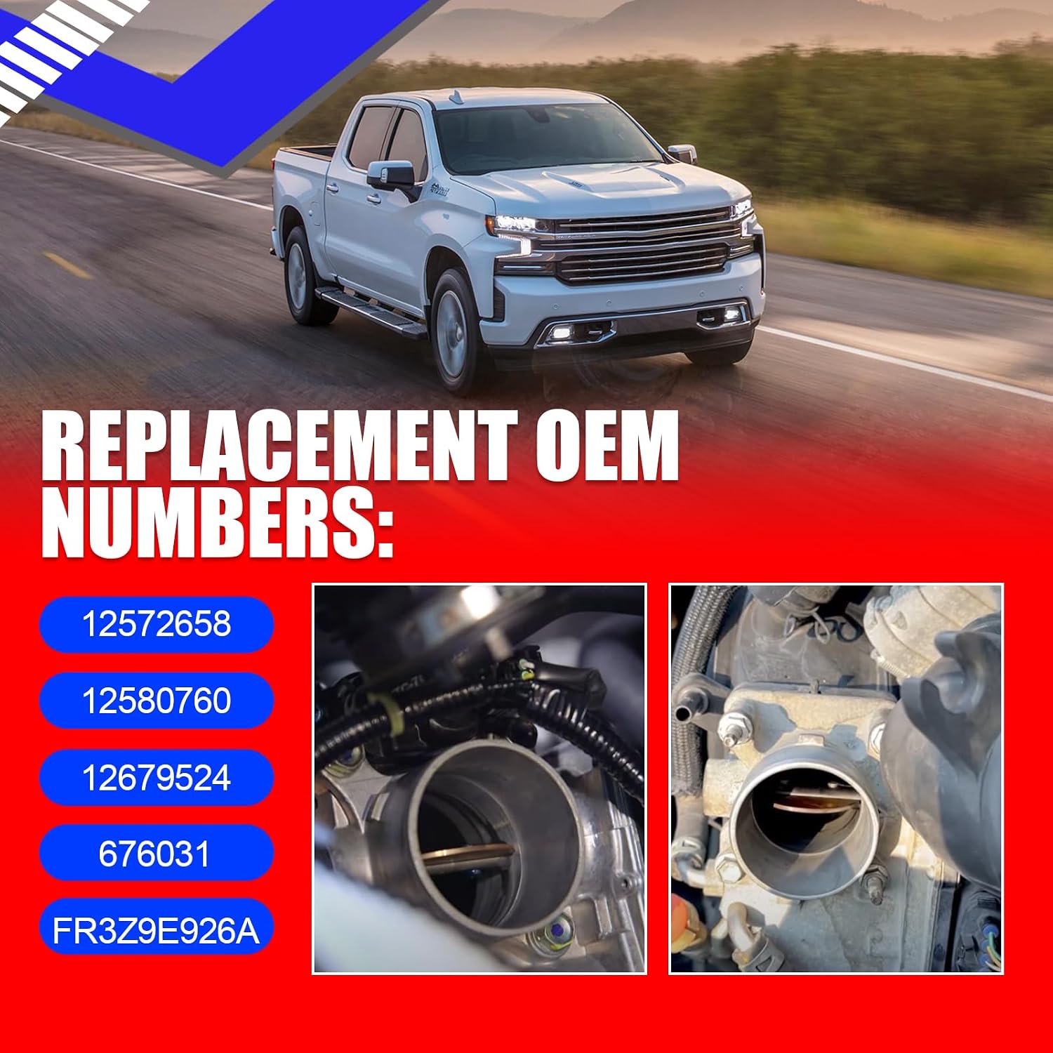 SMMS Electronic Throttle Body for Chevy Silverado Suburban Express Avalanche for GMC Yukon Envoy Savana for Cadillac Escalade for Saab Hummer Buick 4.8L 5.3L 6.0L 6.2L 2006-2008 OE: 12580760 977-014